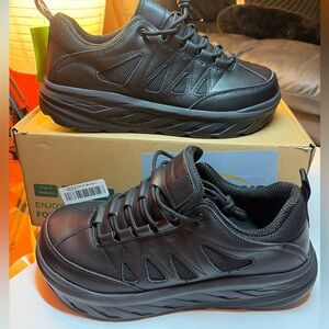 Men's Orthopedic Wide Leather Dress Shoes: Diabetic Arch Size 11